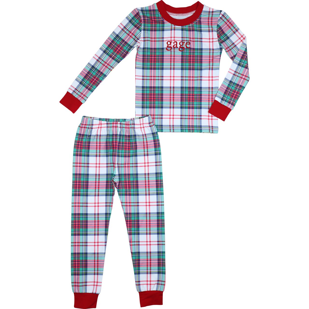 Christmas Plaid Knit Pajamas