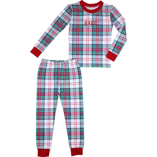 Christmas Plaid Knit Pajamas