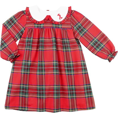 Christmas Plaid Ruffle Dress