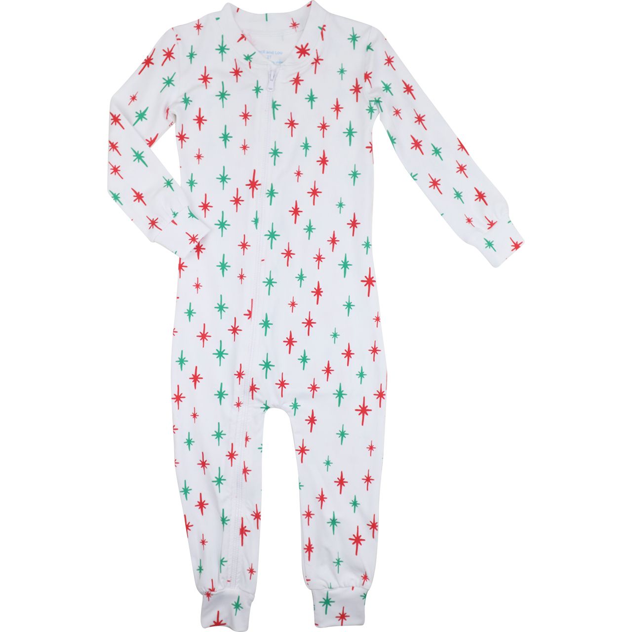 Christmas Stars Knit Zipper Pajamas