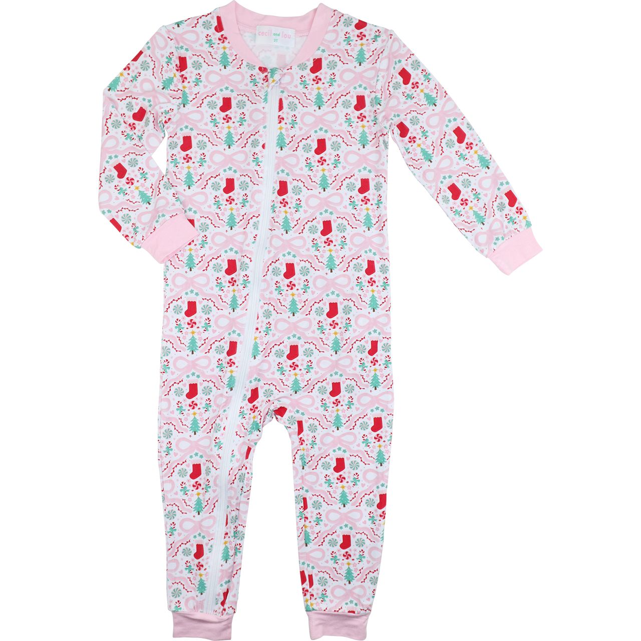 Christmas Stocking Knit Zipper Pajamas