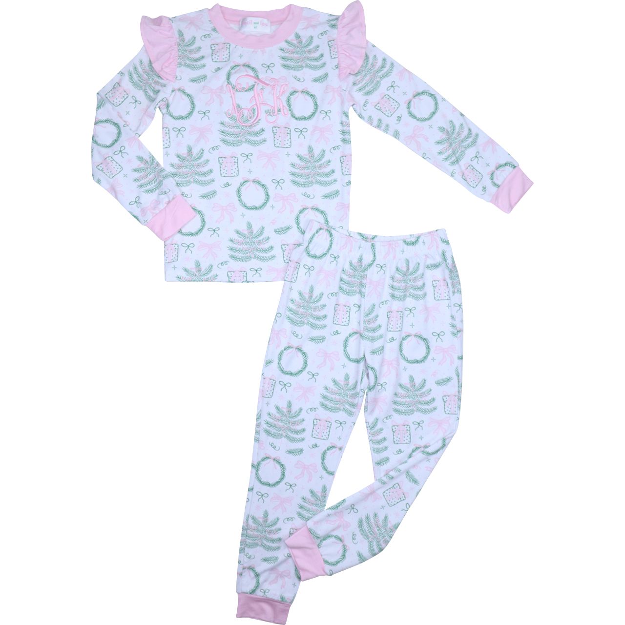 Christmas Wreaths Knit Pajamas