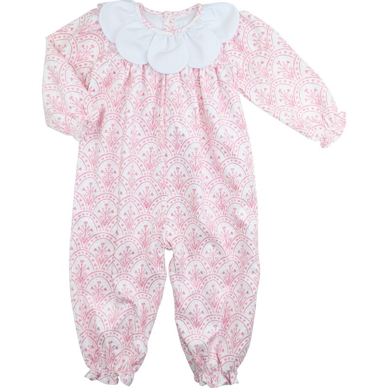 Corduroy Floral Hearts Long Bubble