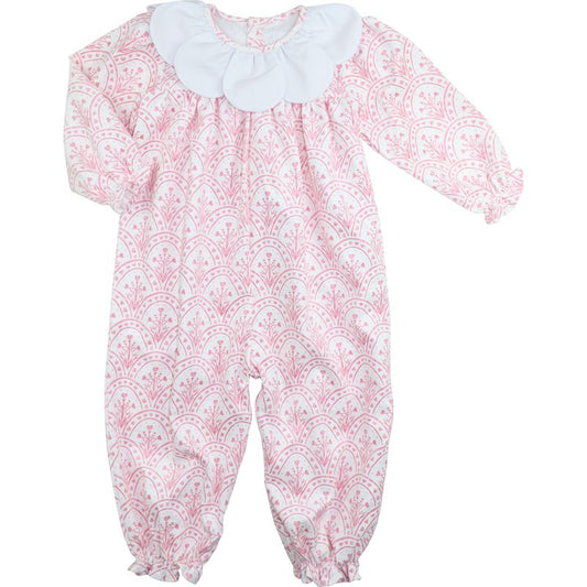 Corduroy Floral Hearts Long Bubble