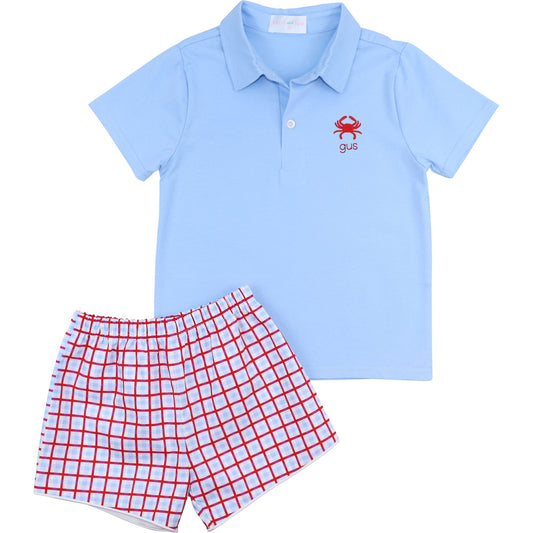 Crab Polo Short Set