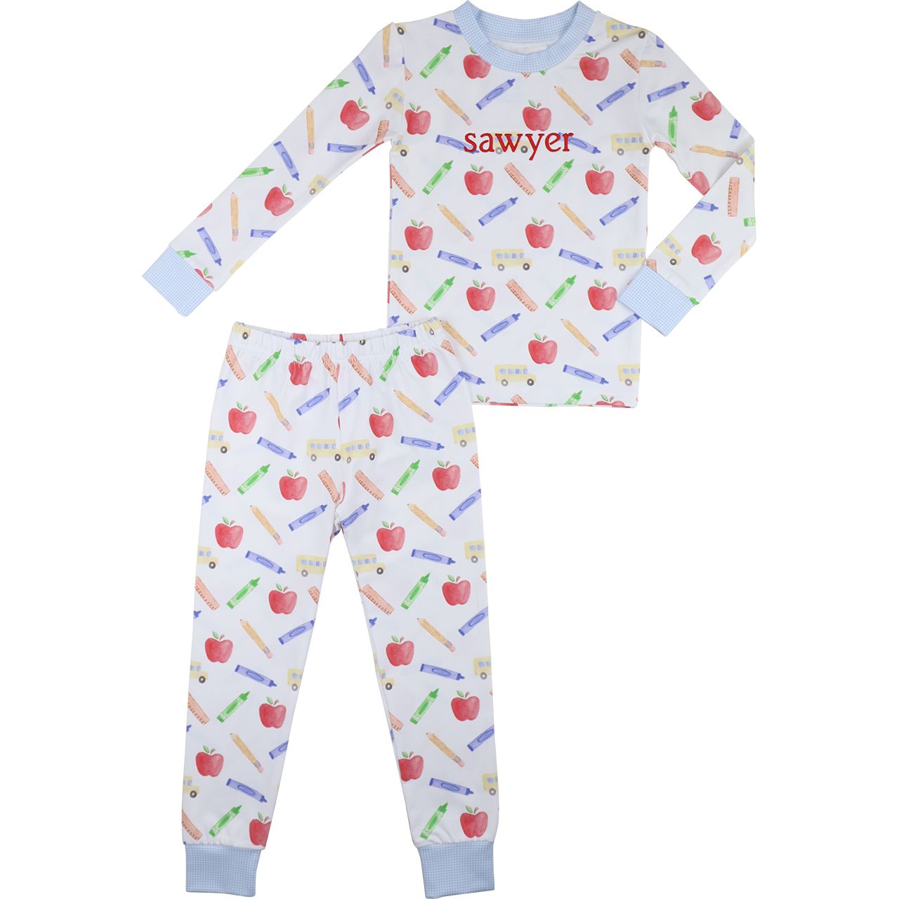Crayon And Apples Knit Pajamas