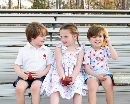 Honeycomb Shoulder Tie Back To School Dress