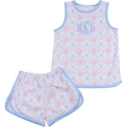 Pink And Blue Knit Baseball Play Set