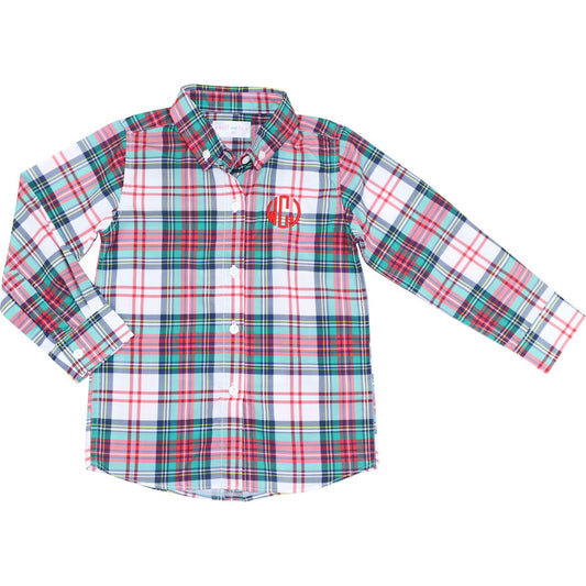 Holiday Tartan Plaid Button Down Shirt