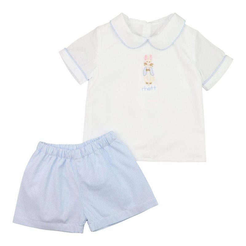 Embroidered Bunny Short Set