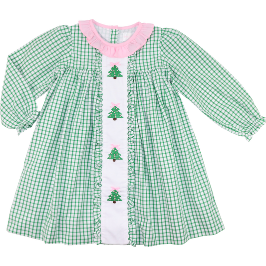 Embroidered Christmas Tree Dress