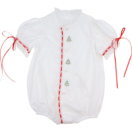 Embroidered Christmas Tree Heirloom Bubble