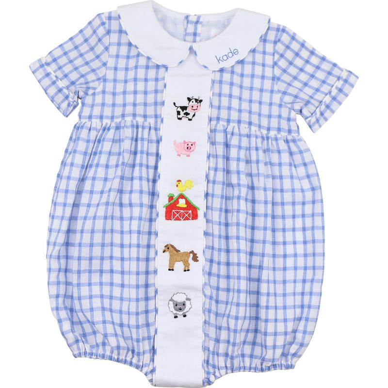 Embroidered Farm Animals Bubble