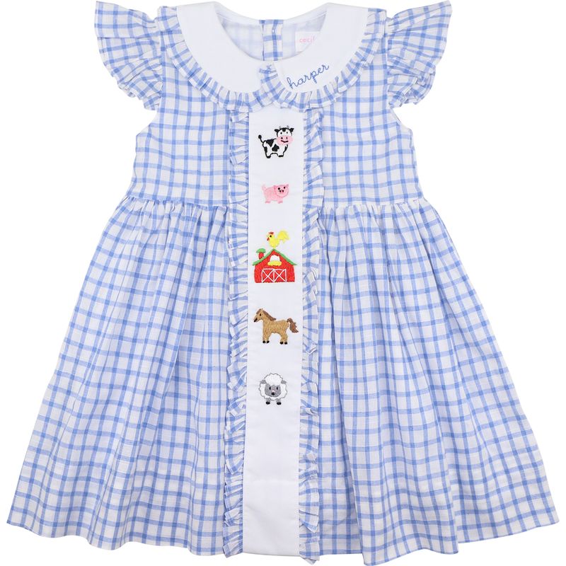 Embroidered Farm Animals Dress