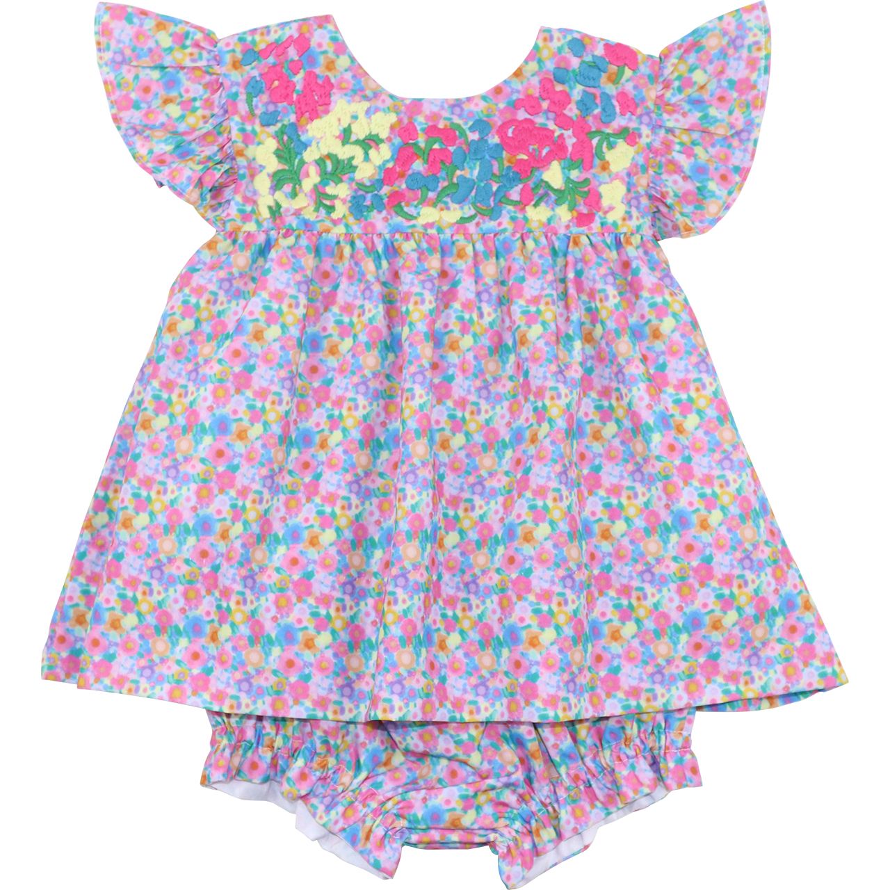Embroidered Fiesta Diaper Set