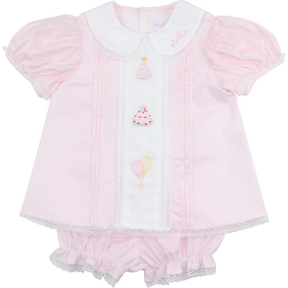 Embroidered Heirloom Birthday Bloomer Set
