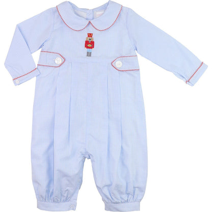 Embroidered Nutcracker Long Romper