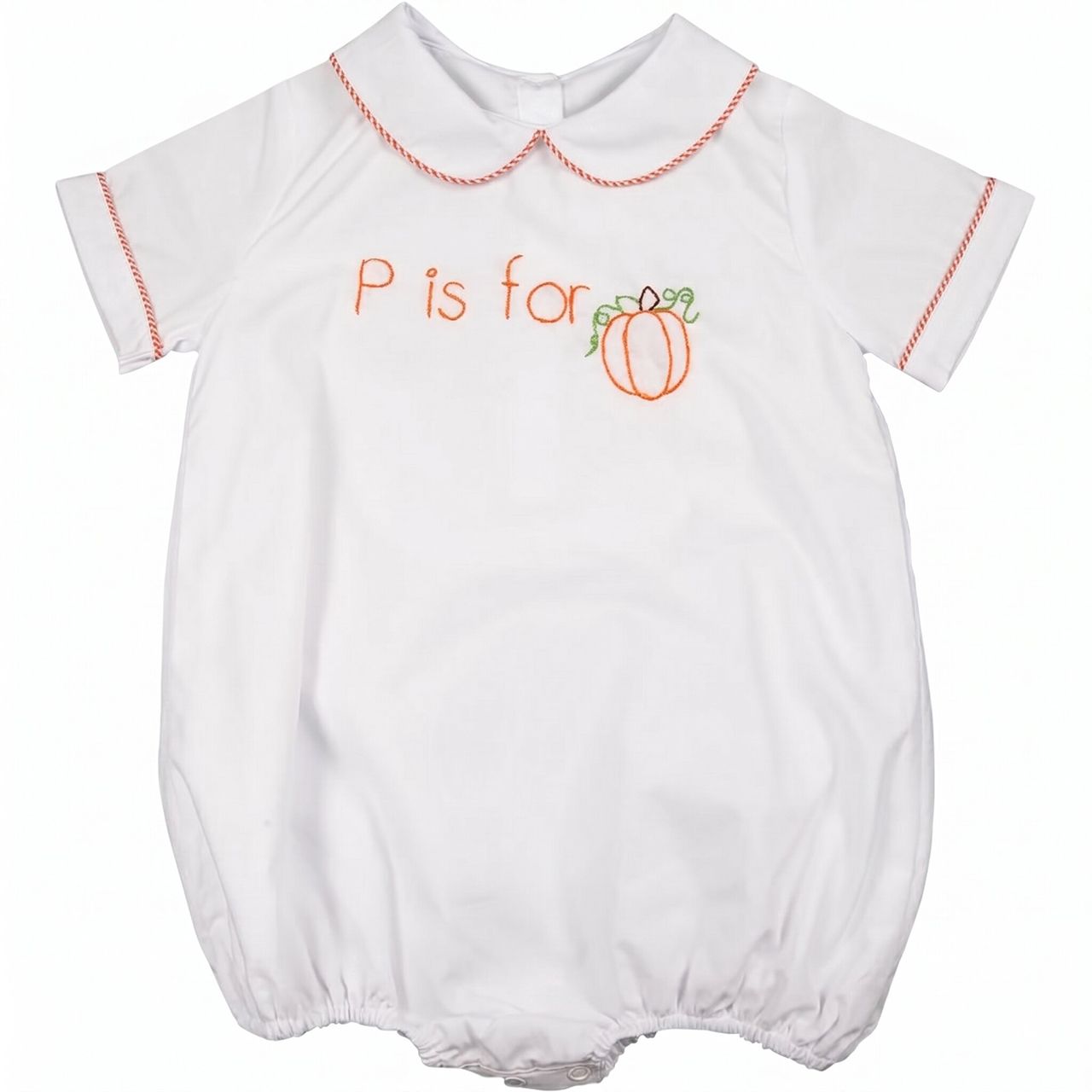 Embroidered "P Is For Pumpkin" Bubble