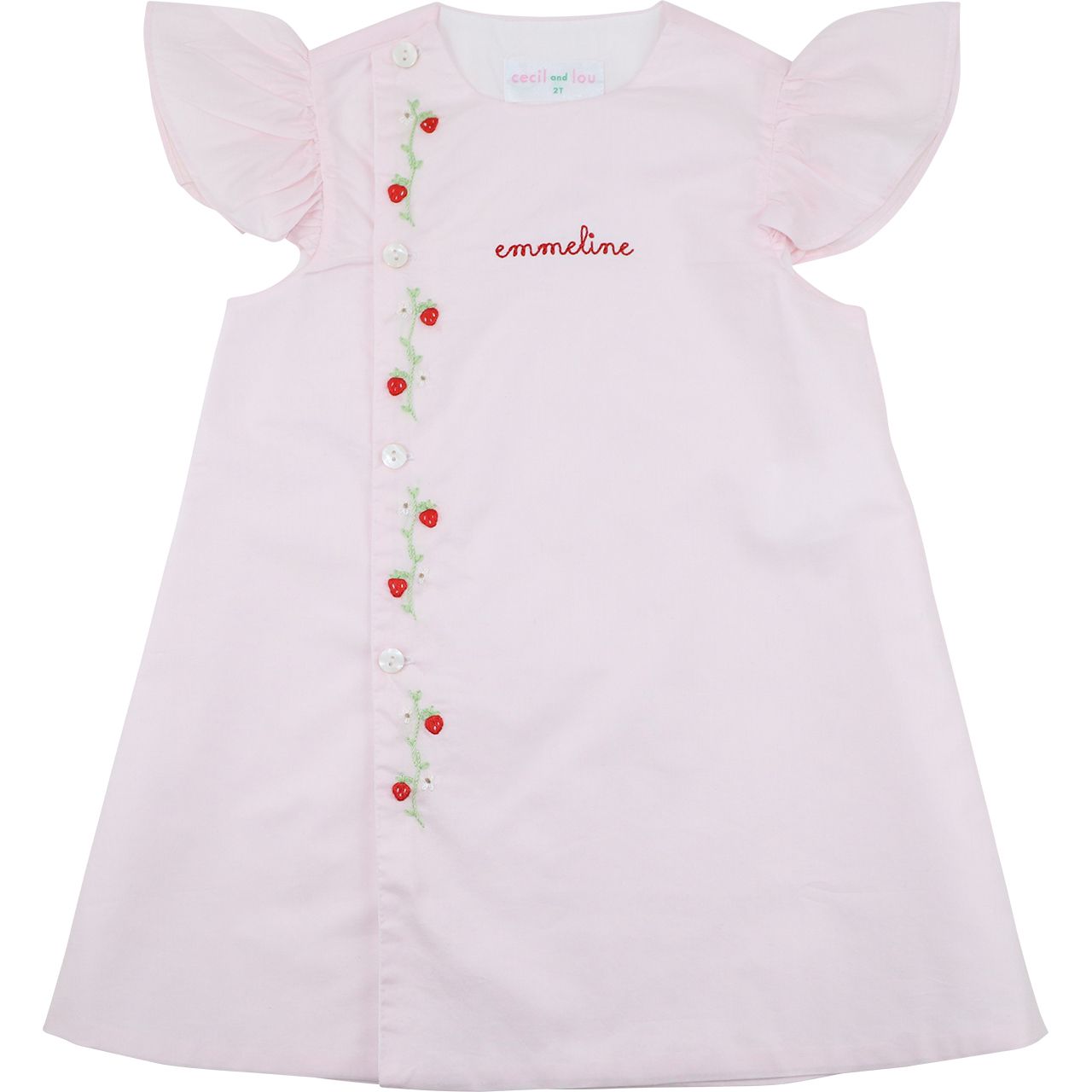Embroidered Strawberry Vine Dress