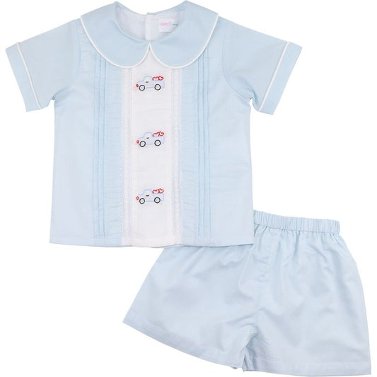 Embroidered Valentine Truck Short Set