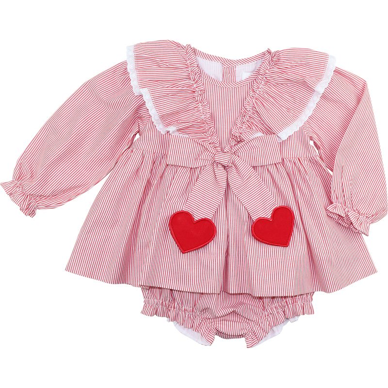 Eyelet Heart Diaper Set