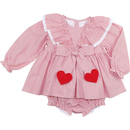 Eyelet Heart Diaper Set