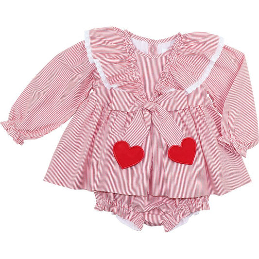 Eyelet Heart Diaper Set