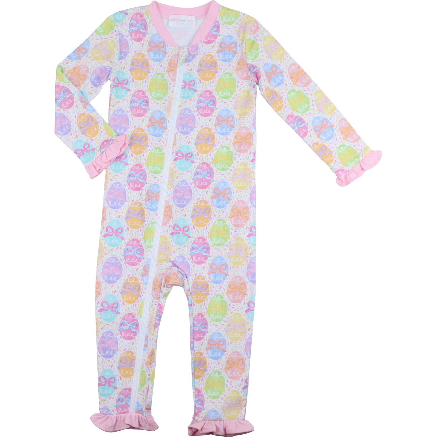 Easter Eggs Knit Zipper Pajamas