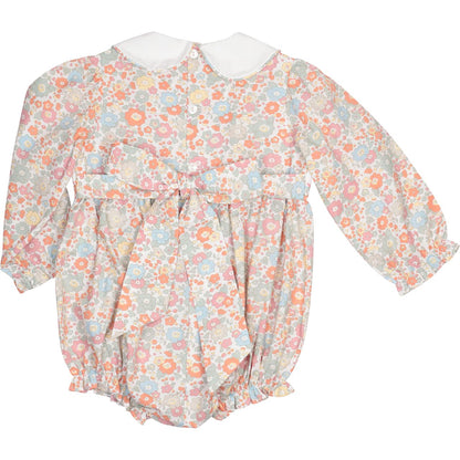 Fall Floral Custom Smocked Bubble