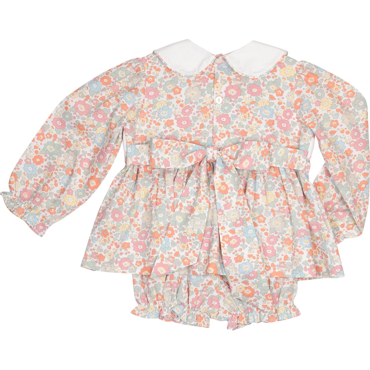 Fall Floral Custom Smocked Diaper Set