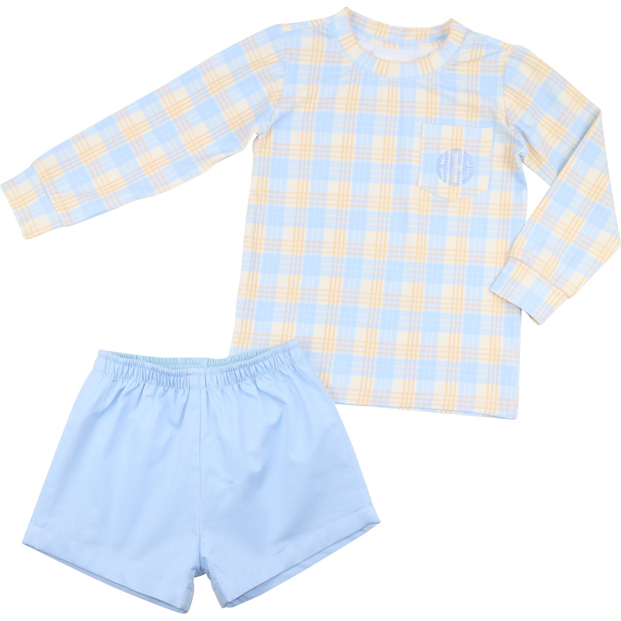 Fall Plaid Pocket Short Set