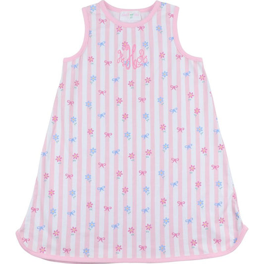 Floral And Bow Knit Play Dress