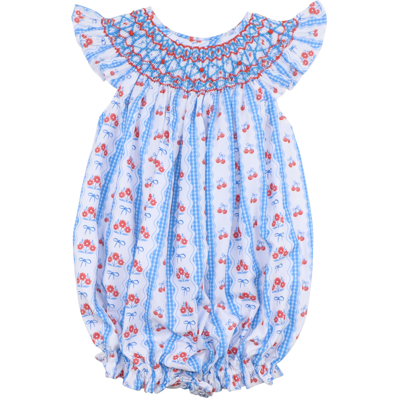 Baby bubble with cherry pattern on a white background