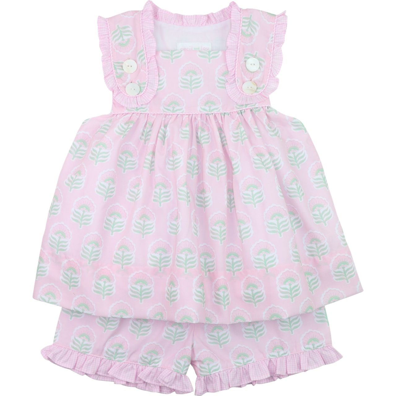 Floral Block Print Short Set