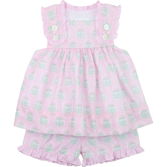 Floral Block Print Short Set