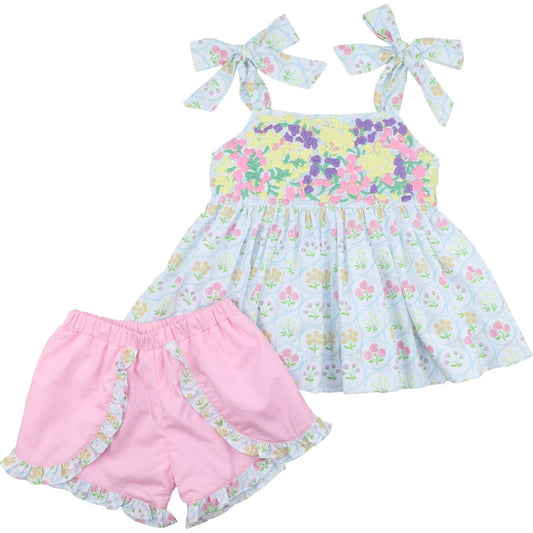 Floral Bouquet Fiesta Short Set