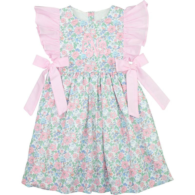 Floral Bow Ruffle Dress