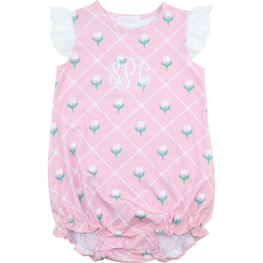 Floral Knit Eyelet Bubble