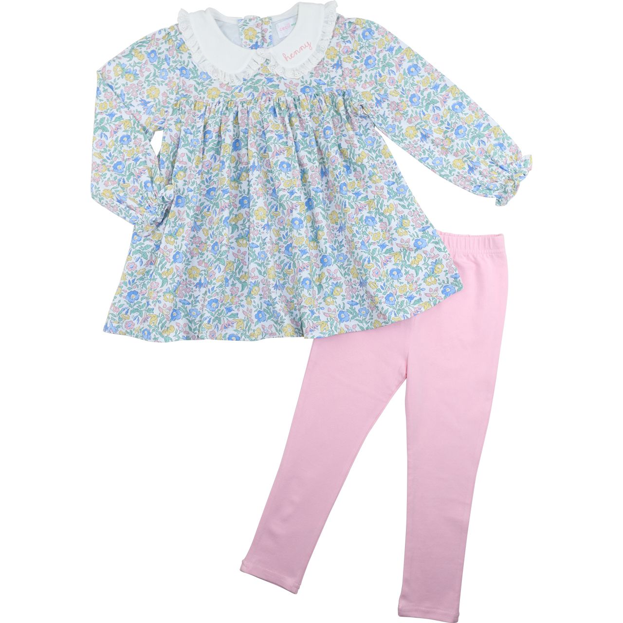 Floral Knit Legging Set