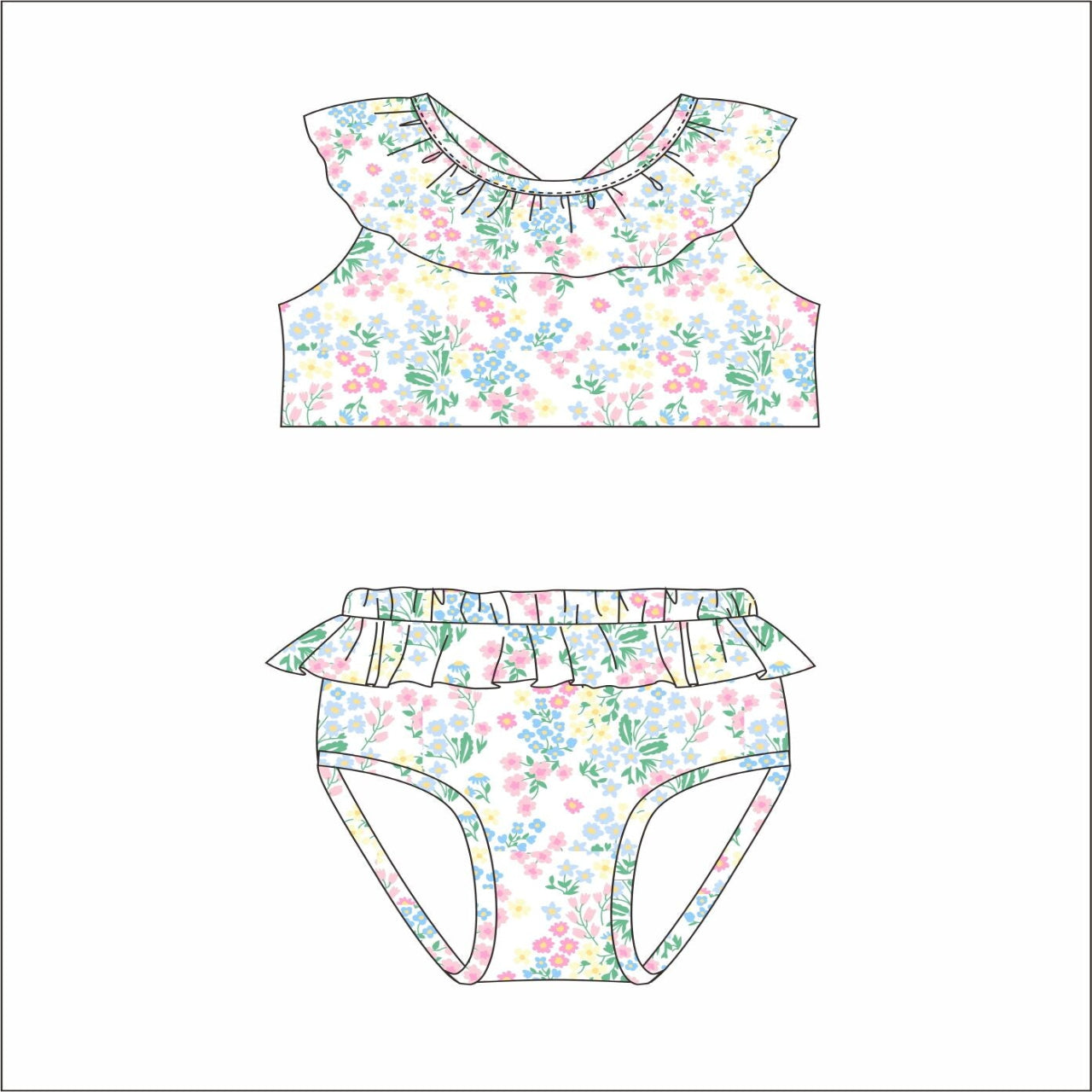 Floral Lycra Bikini3