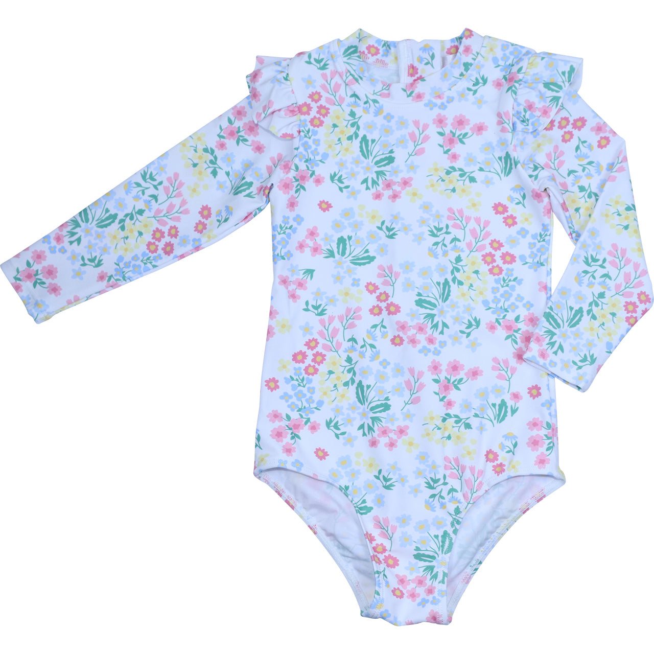 Floral Lycra Long Sleeve Swimsuit1
