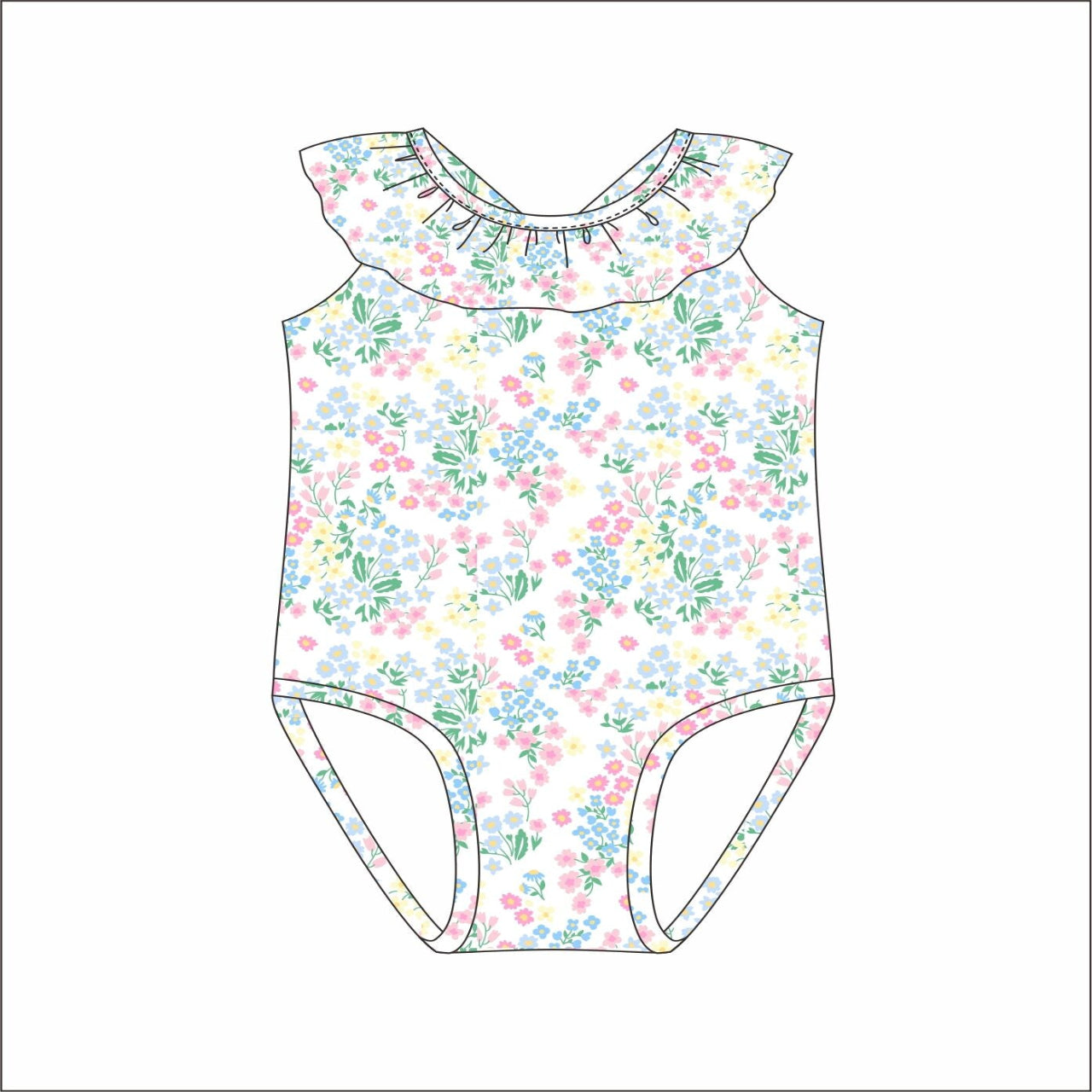 Floral Lycra Swimsuit3