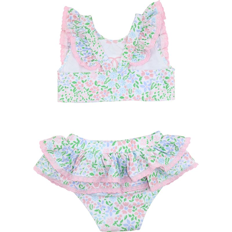 Floral Print Eyelet Bikini