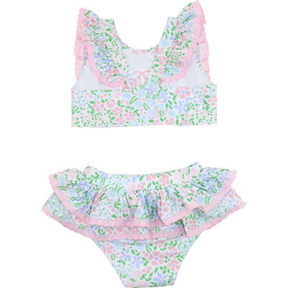 Floral Print Eyelet Bikini