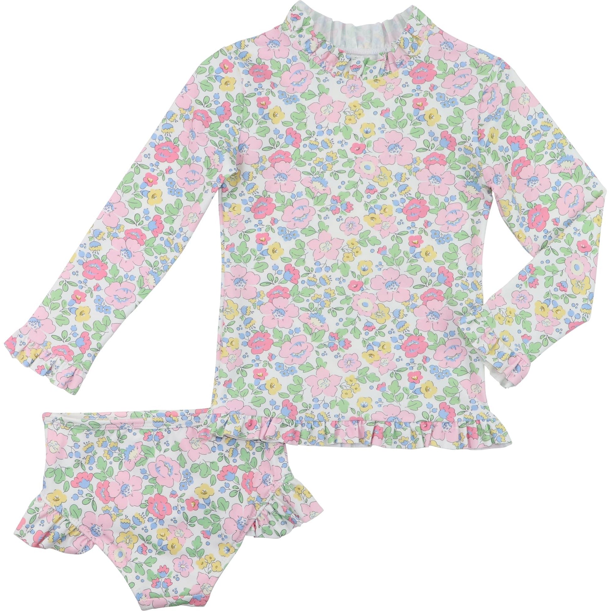 Floral  Rashguard Swim Set