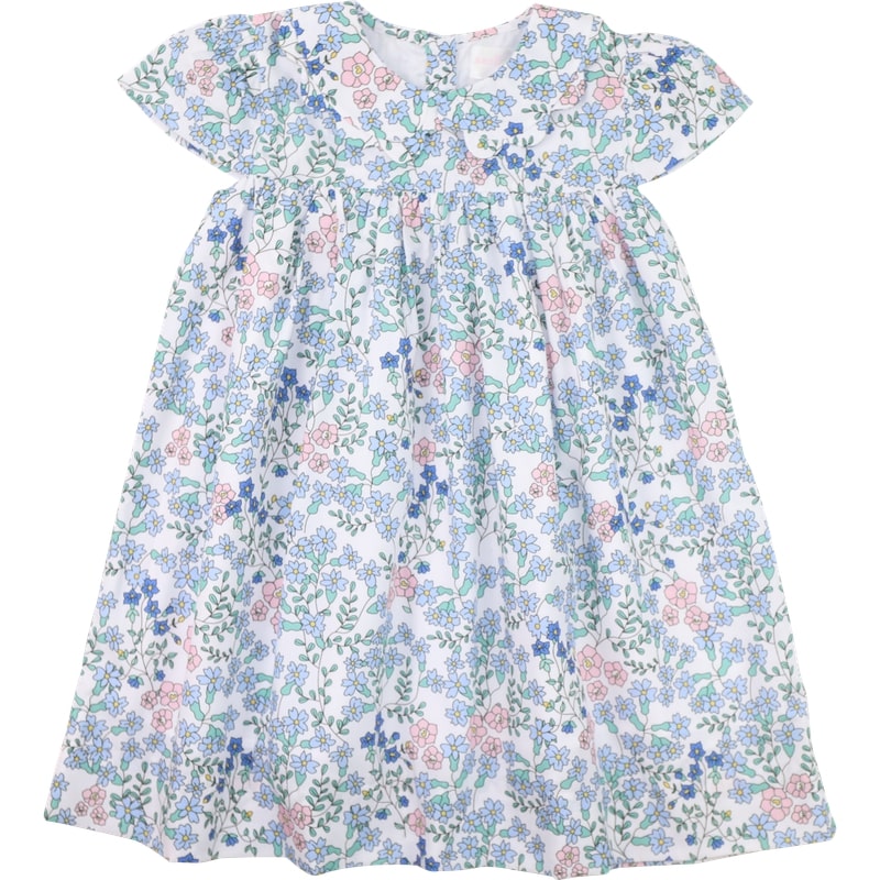 Floral Scalloped Collar Dress