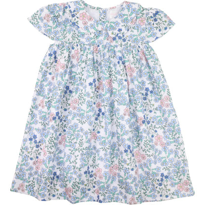 Floral Scalloped Collar Dress