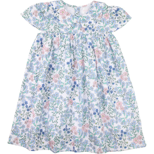 Floral Scalloped Collar Dress