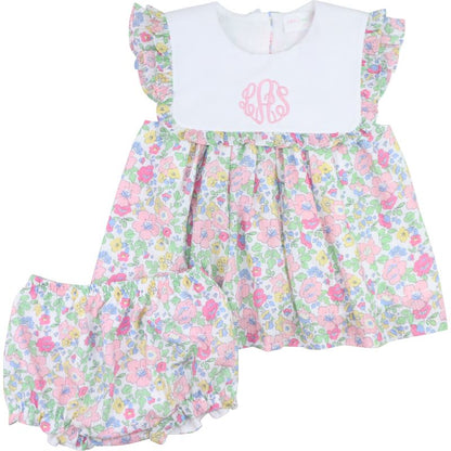 Floral Seersucker Diaper Set