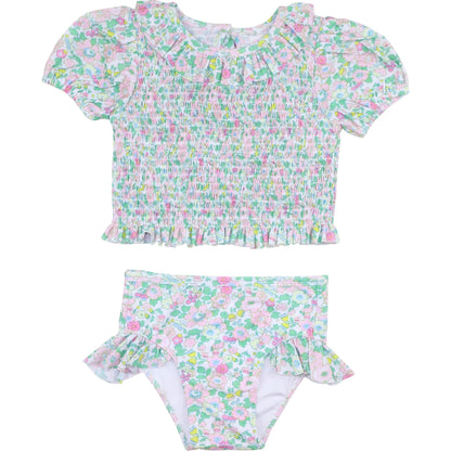 Floral Smocked Bikini